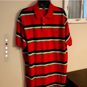 Polo by Ralph Lauren Red and Blue Classic Polo Shirt